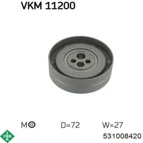 Ролик натяжителя ремня газораспределения INA 531008420 цена, от 26.51 USD