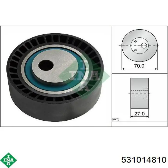 Паразитный ролик приводного ремня INA 531014810 цена, от 43.32 USD