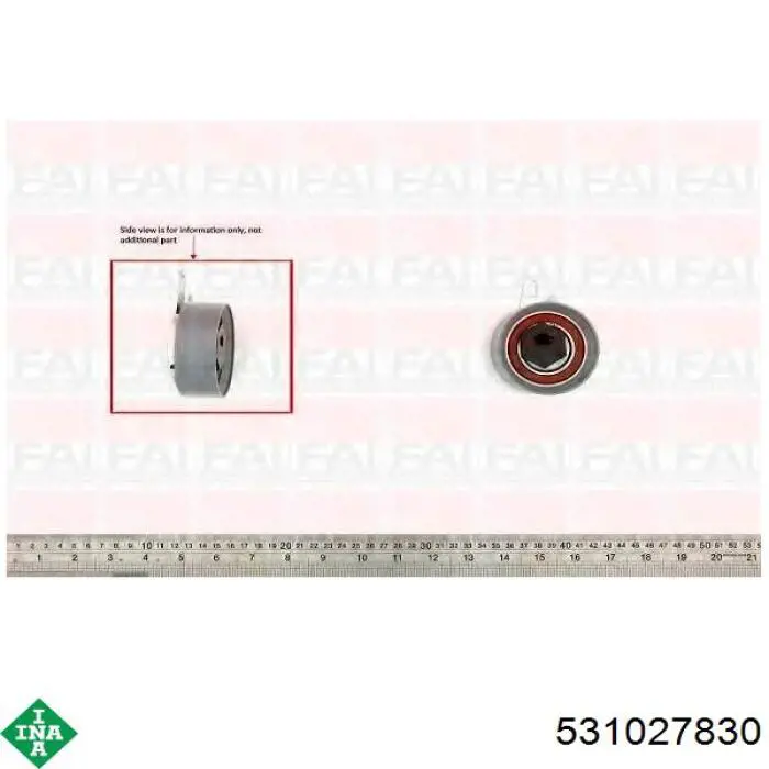 Ролик натяжителя ремня газораспределения INA 531027830 цена, от 35.79 USD