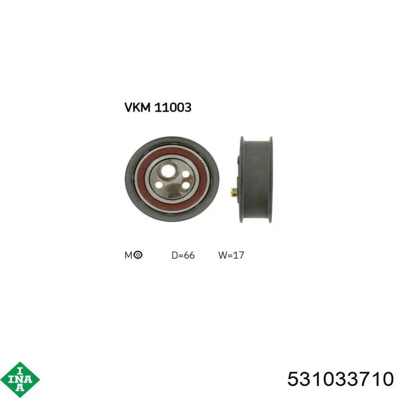 Ролик натяжителя INA 531033710