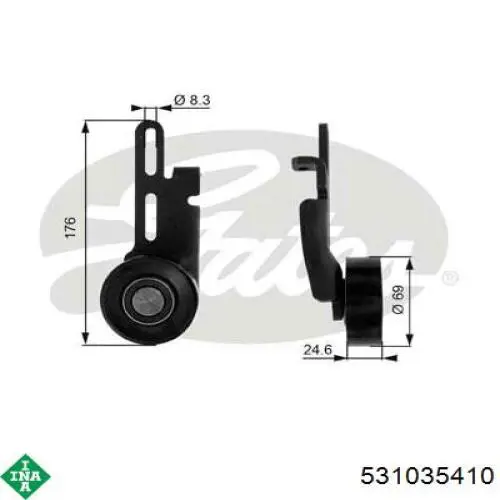 531035410 INA натяжной ролик