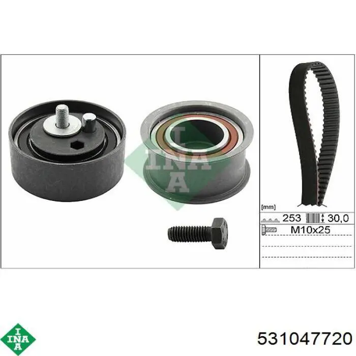 Ролик натяжителя ремня газораспределения INA 531047720 цена, от 36.22 USD