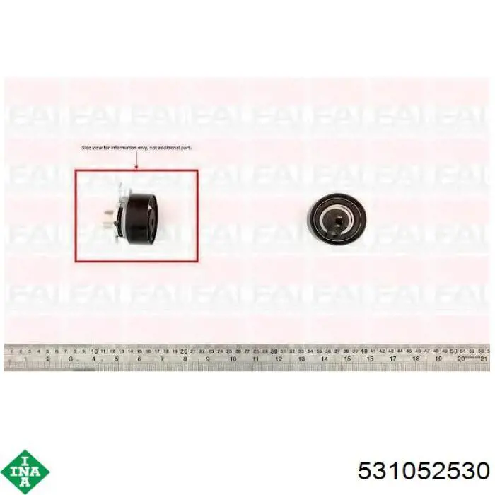 Ролик натяжителя ремня газораспределения INA 531052530 цена, от 32.44 USD