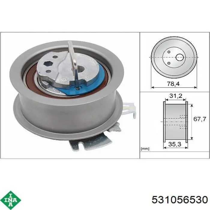 Ролик натяжителя INA 531056530