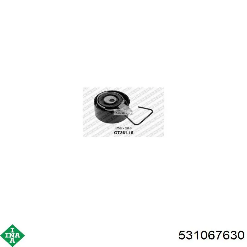 Ролик натяжителя INA 531067630