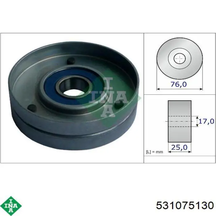 Паразитный ролик приводного ремня INA 531075130 цена, от 21.15 USD