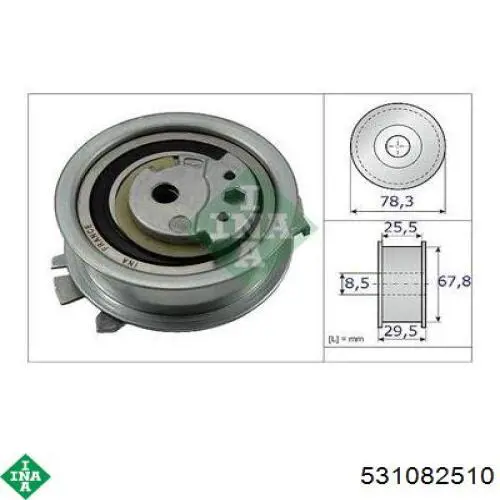 Ролик ГРМ 531082510 INA
