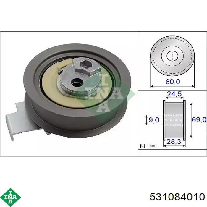 Ролик ГРМ 531084010 INA