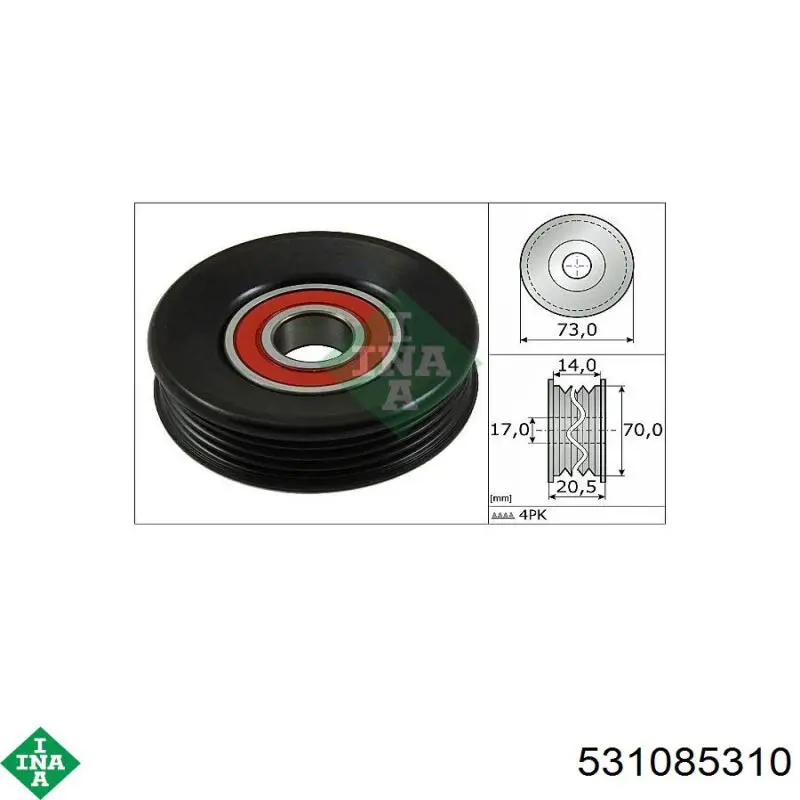 Натяжной ролик INA 531085310 цена, от 15.99 USD