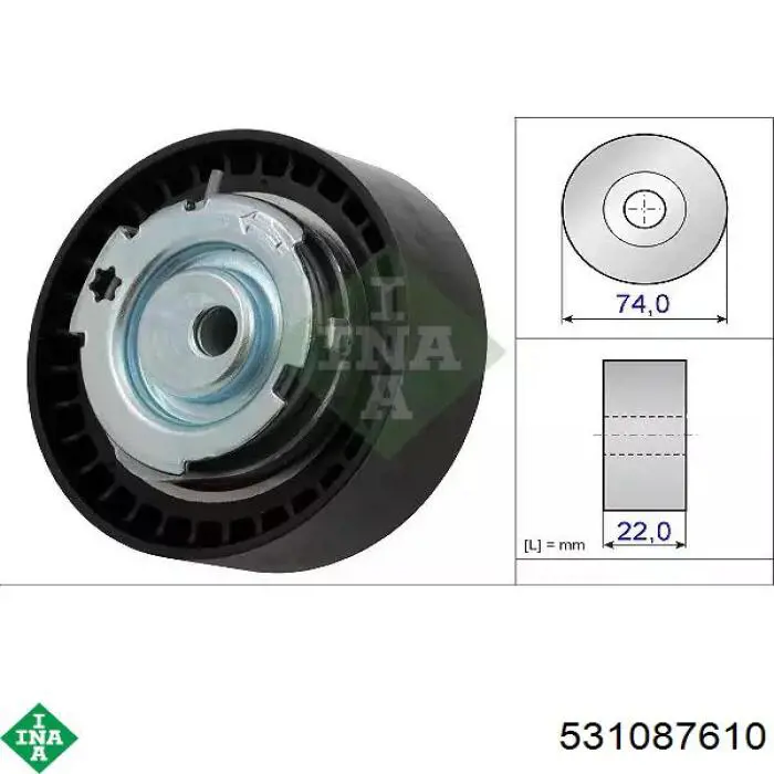 Ролик ГРМ 531087610 INA