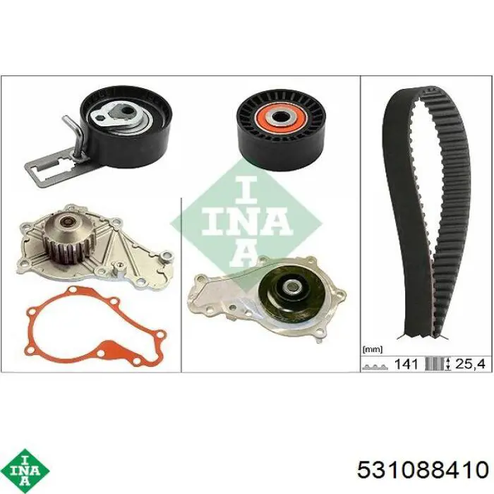 Ролик натяжителя ремня газораспределения INA 531088410 цена, от 30.78 USD