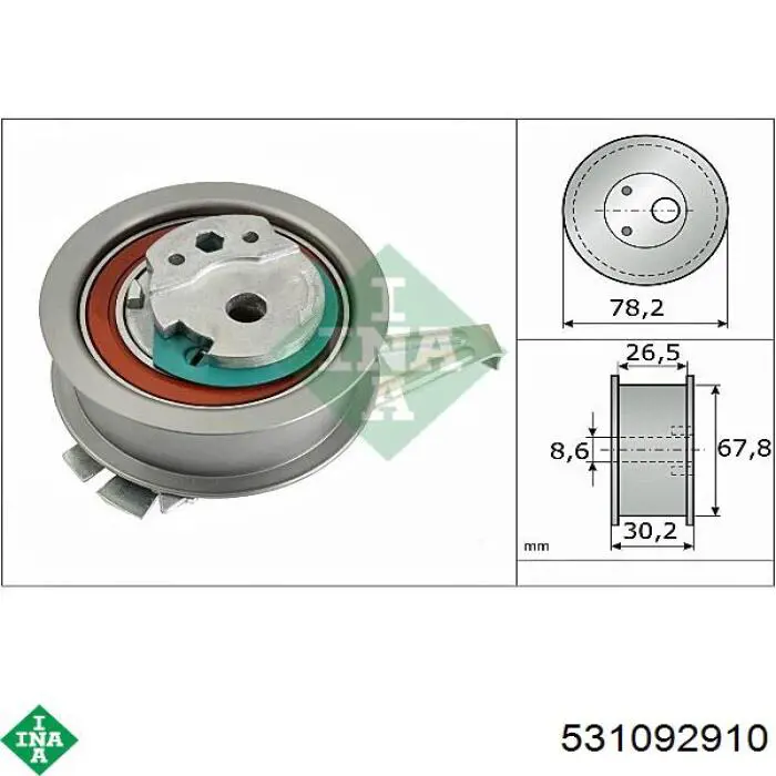 Натяжитель ремня ГРМ 531092910 INA