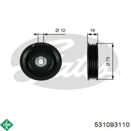 Натяжной ролик 531093110 INA