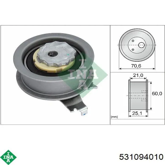 Ролик ГРМ 531094010 INA
