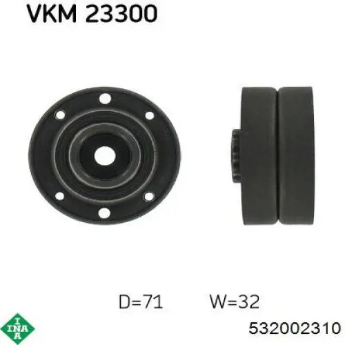Обводной ролик ремня ГРМ INA 532002310 цена, от 31.50 USD
