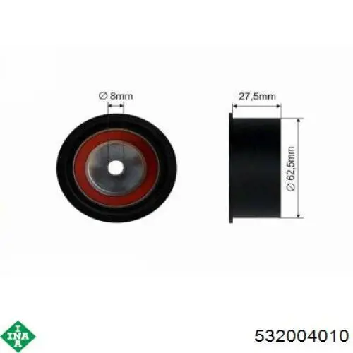 Обводной ролик ремня ГРМ INA 532004010 цена, от 7.89 USD