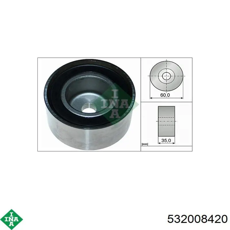 Обводной ролик ремня ГРМ INA 532008420 цена, от 16.73 USD