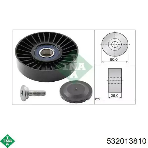 Паразитный ролик приводного ремня INA 532013810 цена, от 9.24 USD
