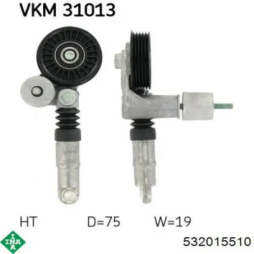 Паразитный ролик приводного ремня INA 532015510 цена, от 38.83 USD