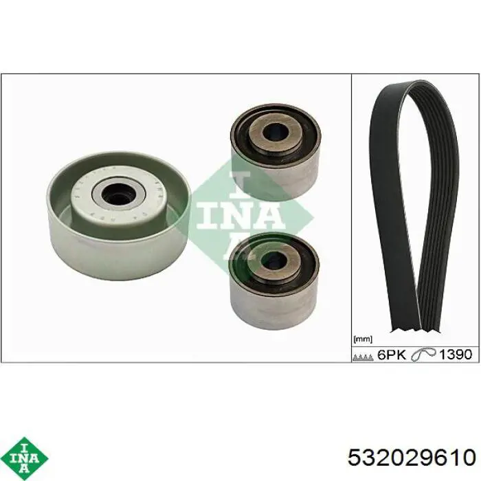 Паразитный ролик приводного ремня INA 532029610 цена, от 12.01 USD