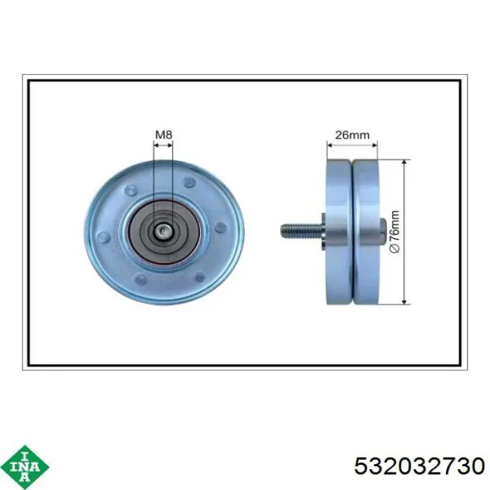 Паразитный ролик приводного ремня INA 532032730 цена, от 27.31 USD