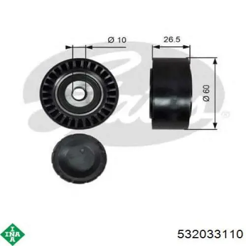 Купить 532033110 INA Паразитный ролик