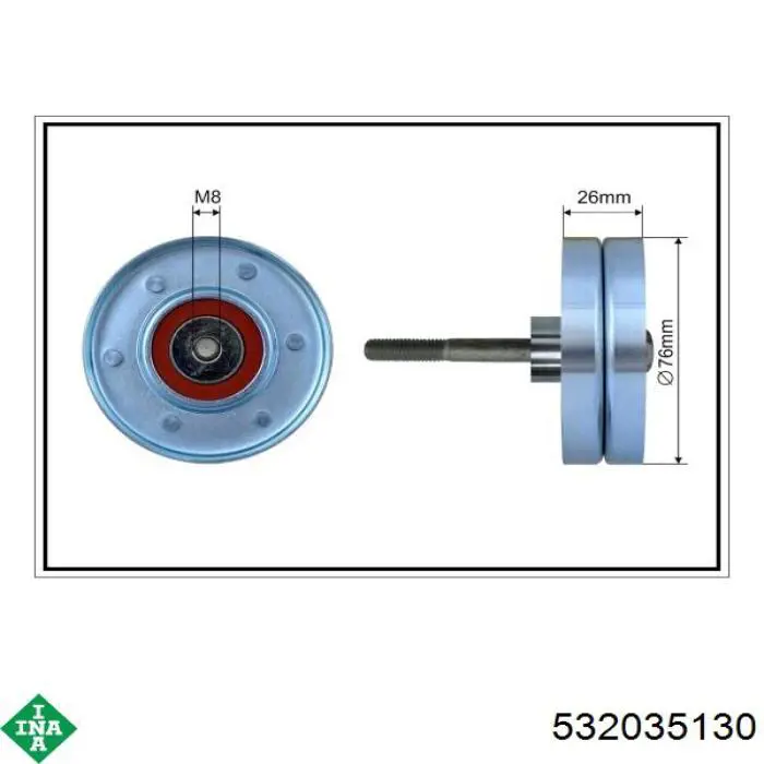Паразитный ролик приводного ремня INA 532035130 цена, от 30.41 USD