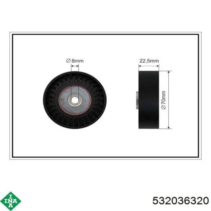 Паразитный ролик 532036320 INA