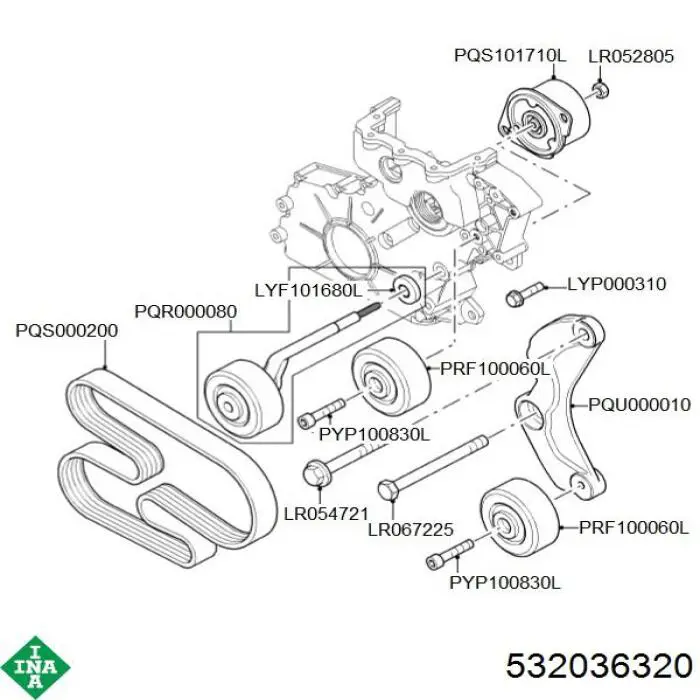Ролик паразитный INA 532036320