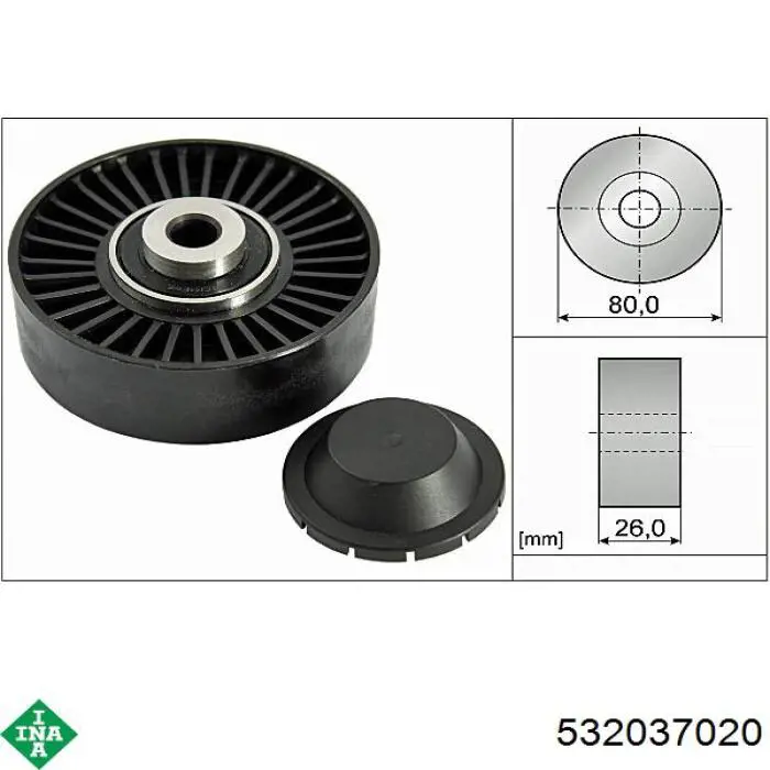 Паразитный ролик приводного ремня INA 532037020 цена, от 16.78 USD