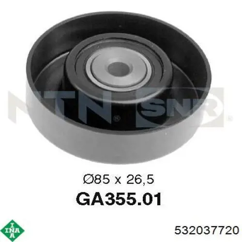 Паразитный ролик приводного ремня INA 532037720 цена, от 18.55 USD