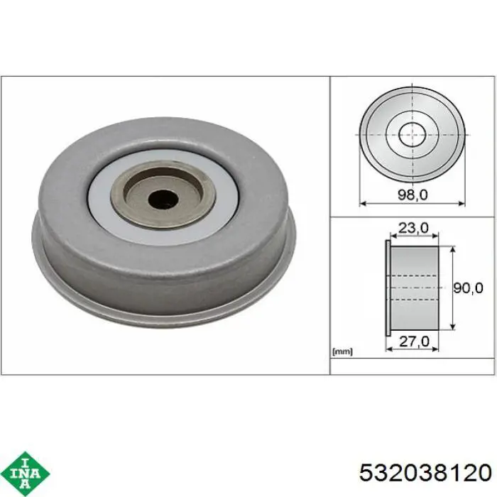 Паразитный ролик приводного ремня INA 532038120 цена, от 26.63 USD