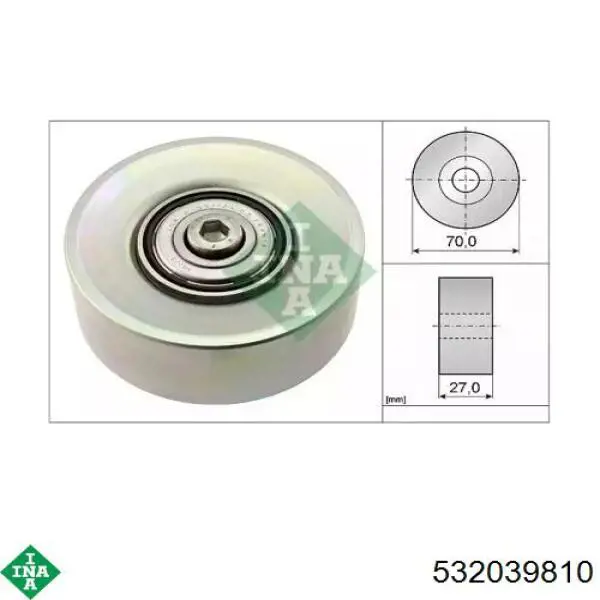 Паразитный ролик 532039810 INA