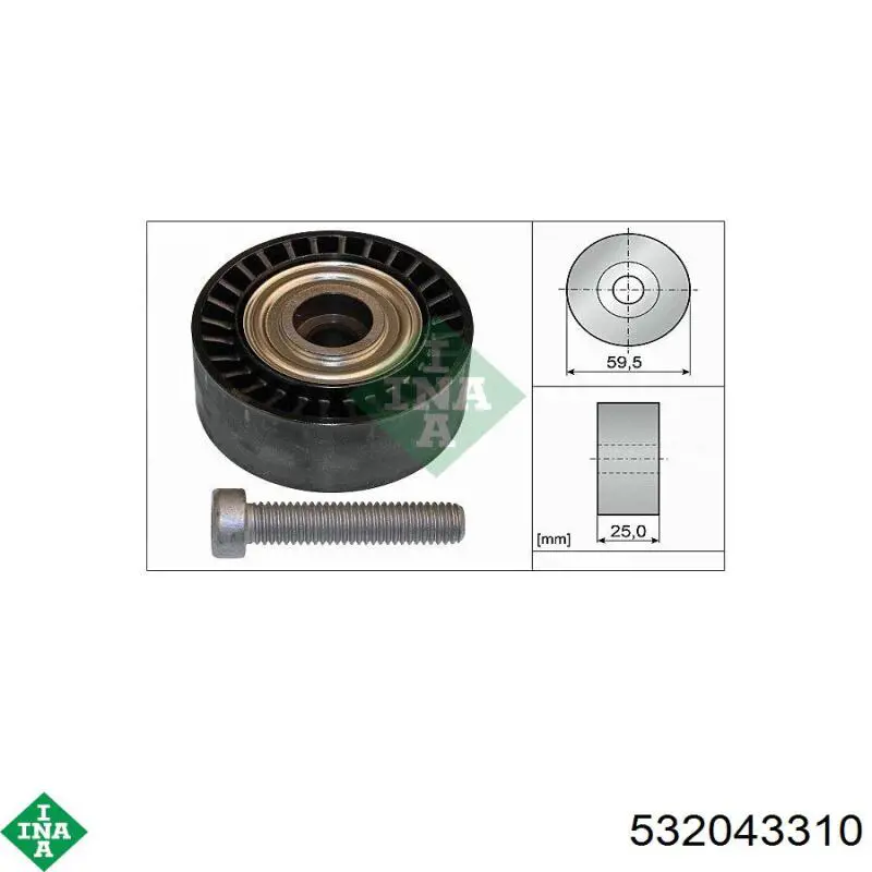 Натяжной ролик INA 532043310 цена, от 16.74 USD