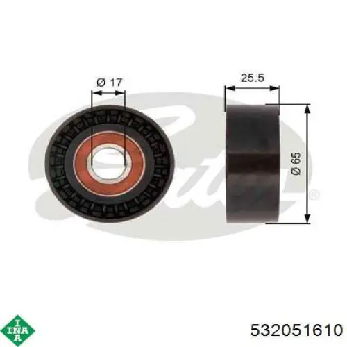 Паразитный ролик приводного ремня INA 532051610 цена, от 7.85 USD