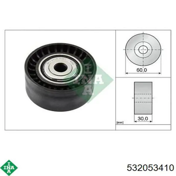 Паразитный ролик приводного ремня INA 532053410 цена, от 23.76 USD