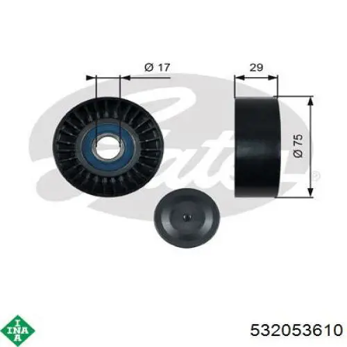 Паразитный ролик приводного ремня INA 532053610 цена, от 13.81 USD