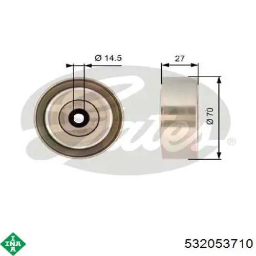 Паразитный ролик 532053710 INA