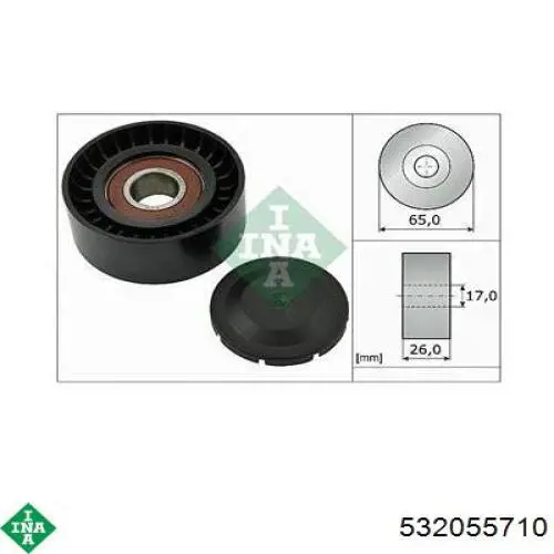 Купить 532055710 INA Паразитный ролик