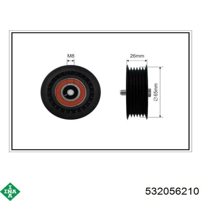Паразитный ролик приводного ремня INA 532056210 цена, от 15.20 USD
