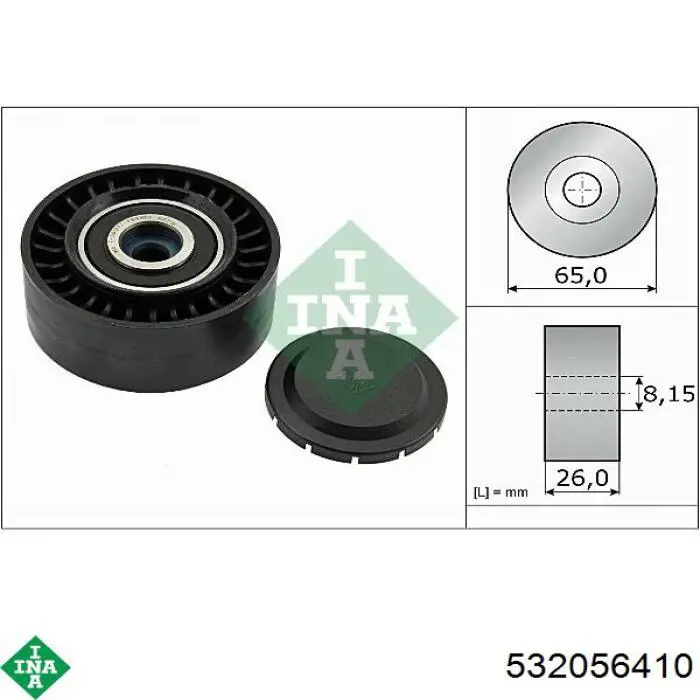 Паразитный ролик приводного ремня INA 532056410 цена, от 15.60 USD