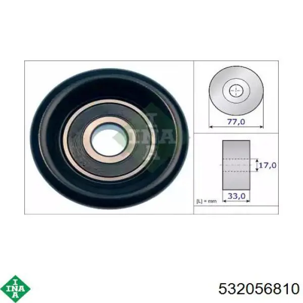 Натяжной ролик INA 532056810 цена, от 13.94 USD