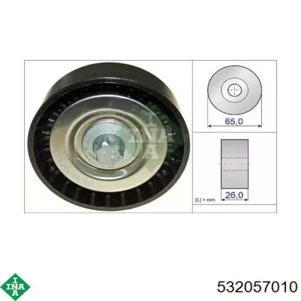 Купить 532057010 INA Паразитный ролик