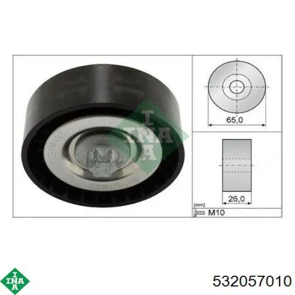 Паразитный ролик приводного ремня INA 532057010 цена, от 10.54 USD