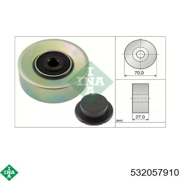 Купить 532057910 INA Паразитный ролик