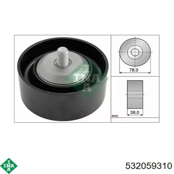 Паразитный ролик приводного ремня INA 532059310 цена, от 23.57 USD