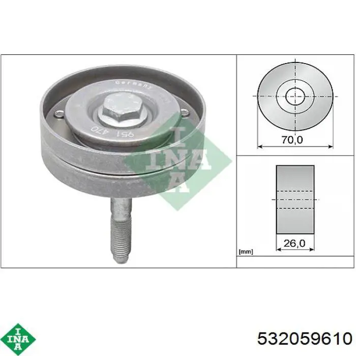 Паразитный ролик 532059610 INA