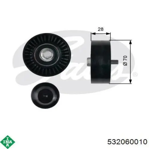 Паразитный ролик приводного ремня INA 532060010 цена, от 26.54 USD