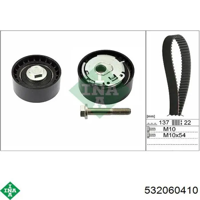 Обводной ролик ремня ГРМ INA 532060410 цена, от 11.49 USD