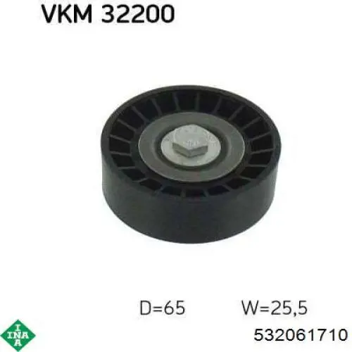 Паразитный ролик приводного ремня INA 532061710 цена, от 18.44 USD